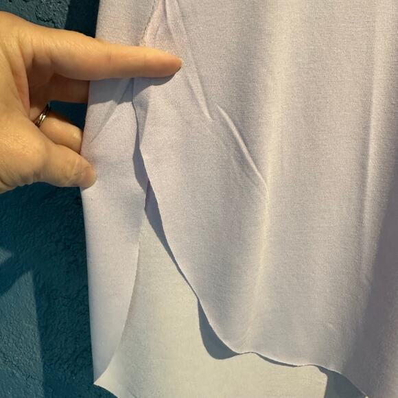 Member's Mark NWT Size Small Ladies fashion hem tee light lavender Super Soft - Picture 8 of 8